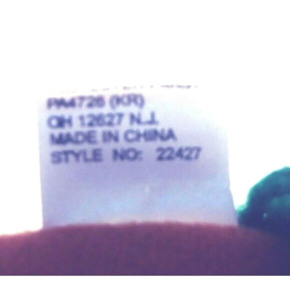 VINTAGE Soft Dreams Merry Christmas Bear 9" Baby Rattle Brown Sweater Red Green - Picture 8 of 8